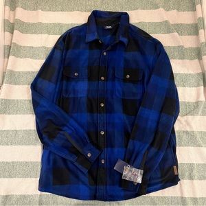 Mens Chaps Printed Microfleece Long Sleeve